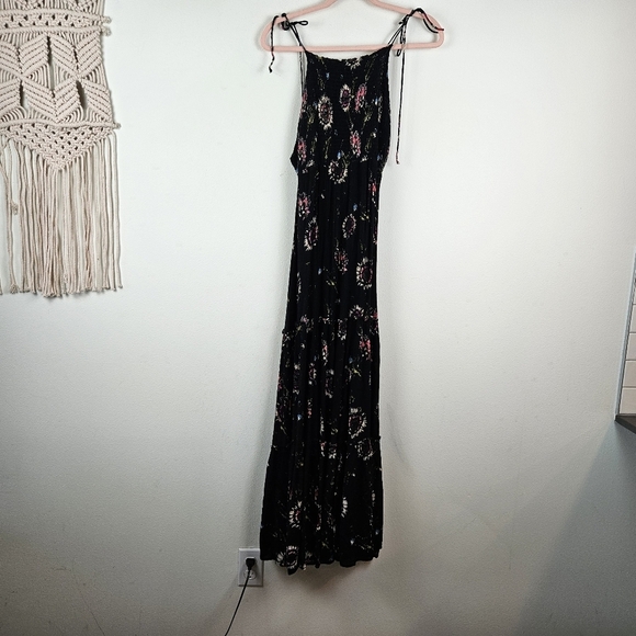 Free People Garden Party Maxi in Black Combo Size Medium Boho Vacation Summer - Picture 4 of 9